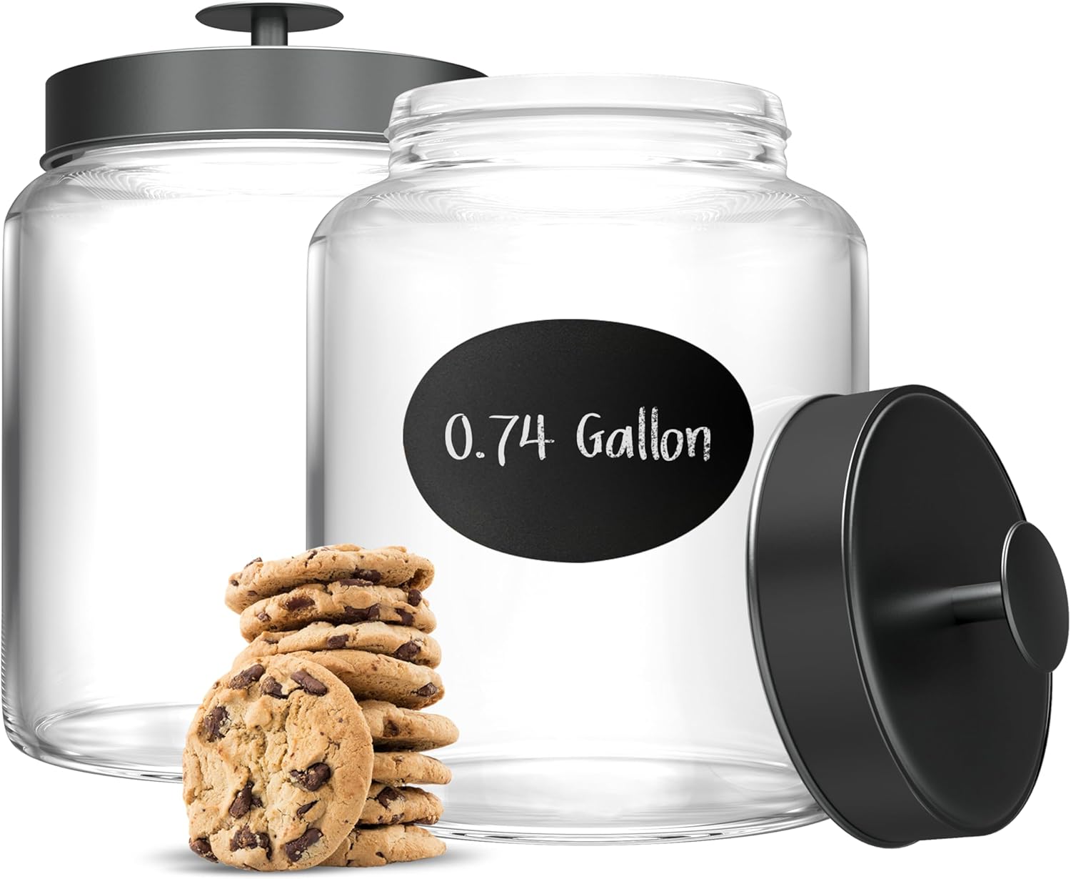 Food Storage Containers - Glass Kitchen Canister Set, Food &