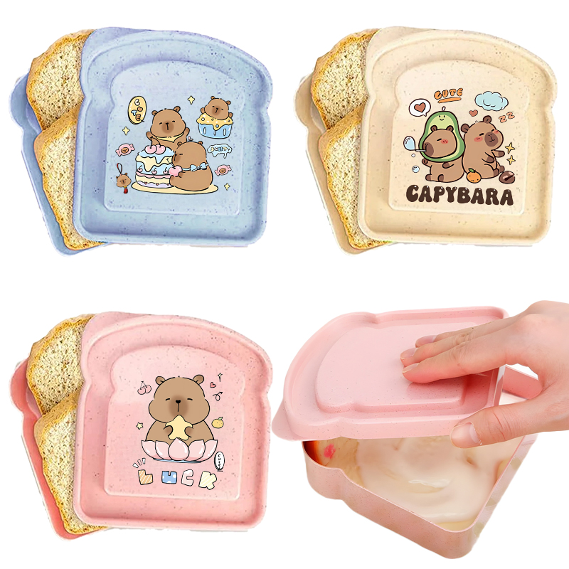 Food Storage Containers - Capybara Portable Lunch Box Sandwich Silicone