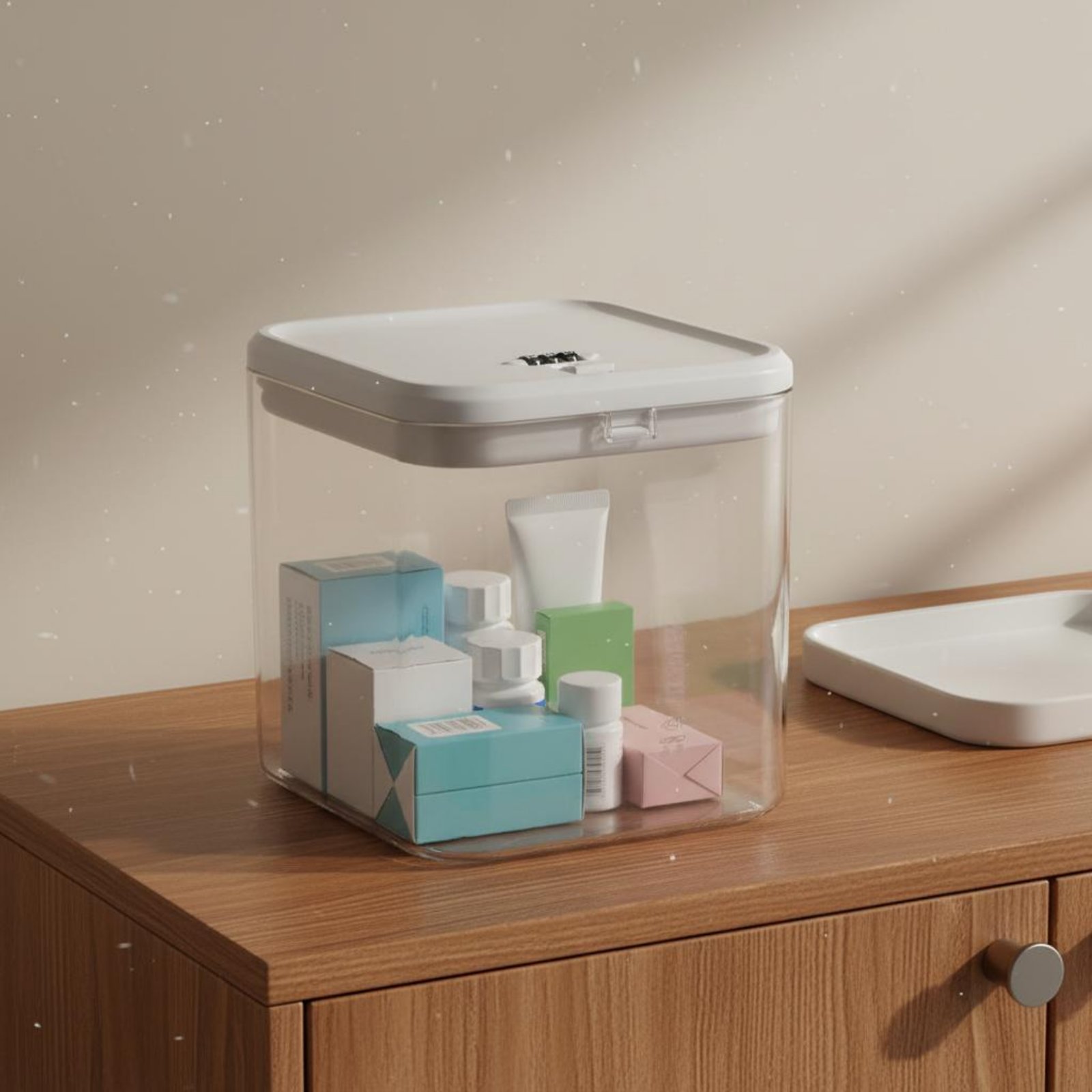 Food Storage Plastic Boxes - Clear Lockable Box Versatile Lockable Storage