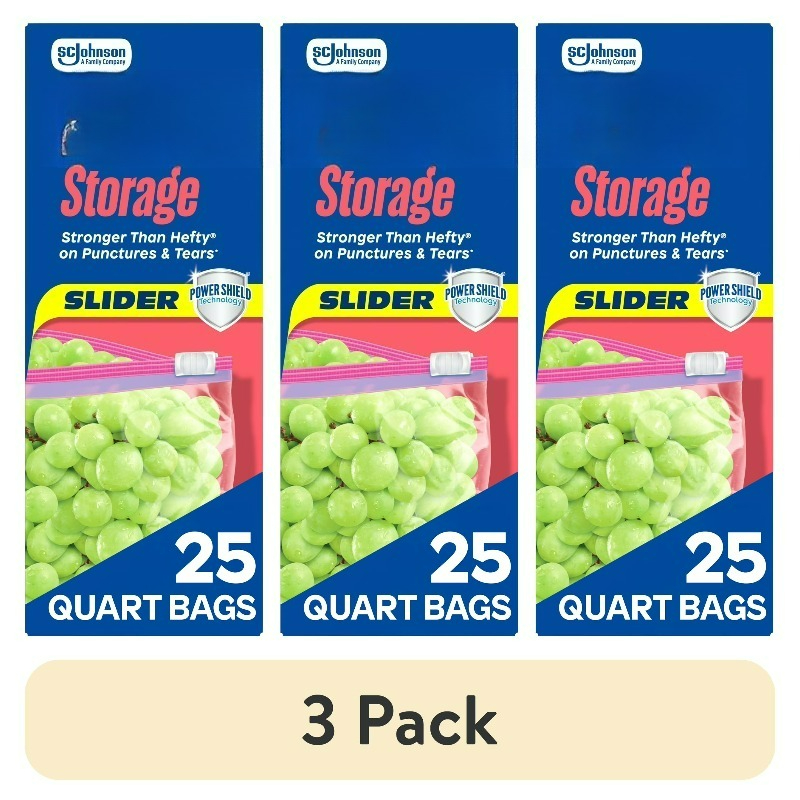 Food Storage Brands - (3 pack) Brand Slider Quart Food