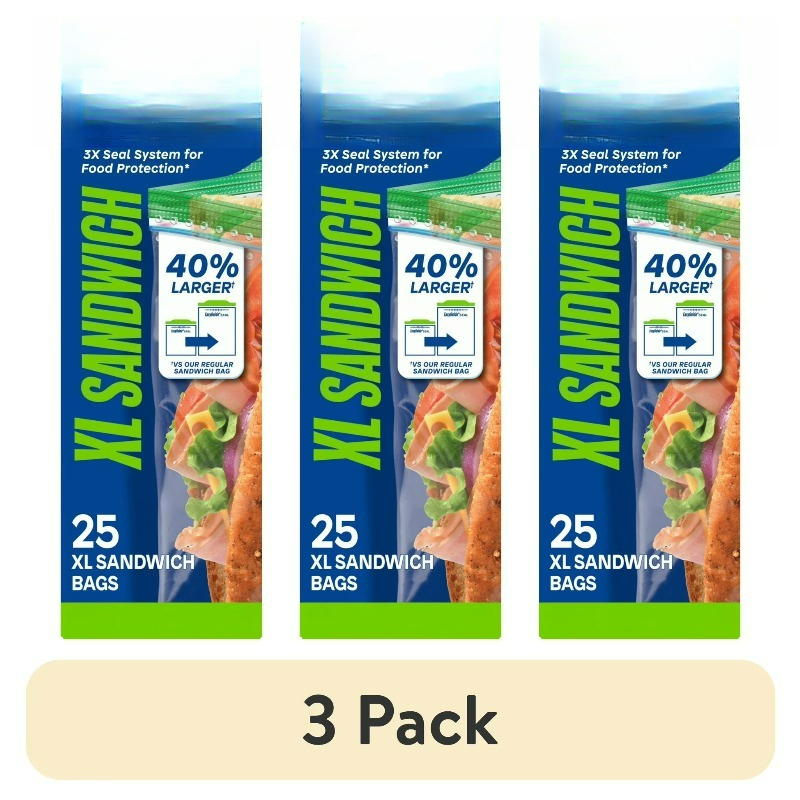 Food Storage Brands - (3 pack) Brand XL Sandwich Bags