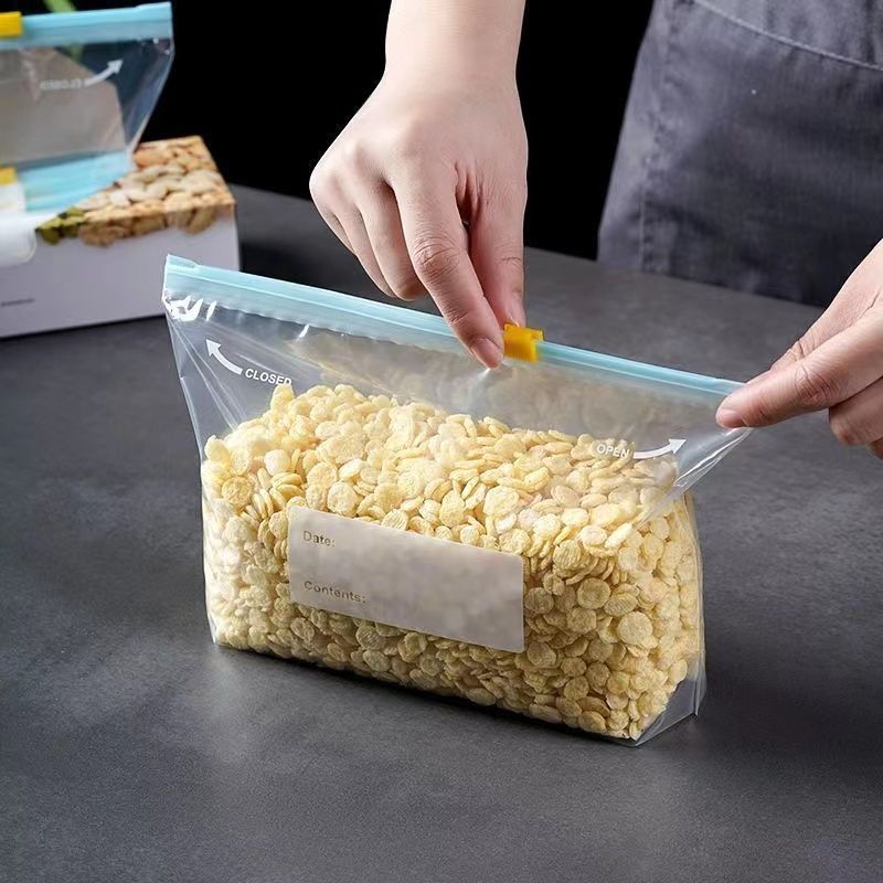 Lock And Lock Food Storage - 15pcs Fresh‑Keeping Reusable Freezer Bags Leakproof