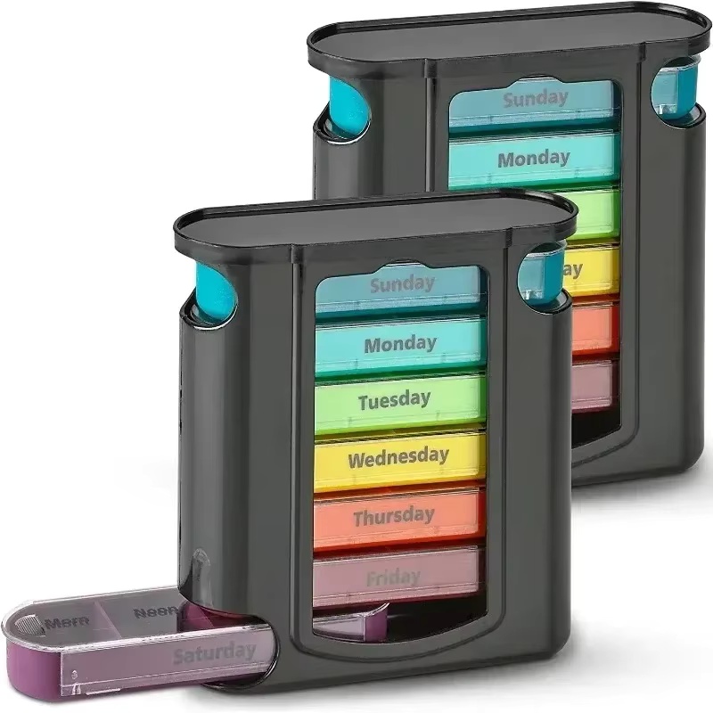Food Storage Vault - 28 Compartment Medicine Box 7 Days