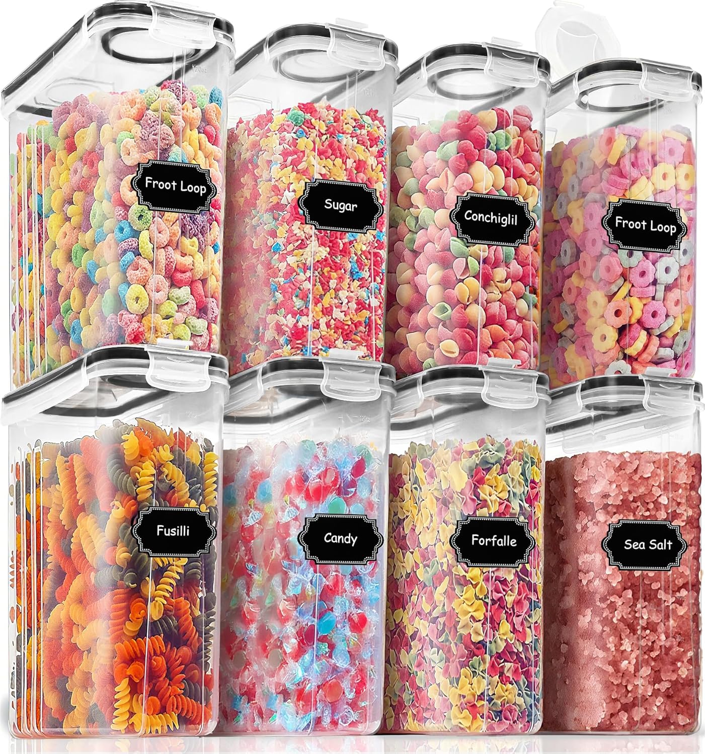 Food Storage Organization - 8-Piece Airtight Food Storage Containers Set