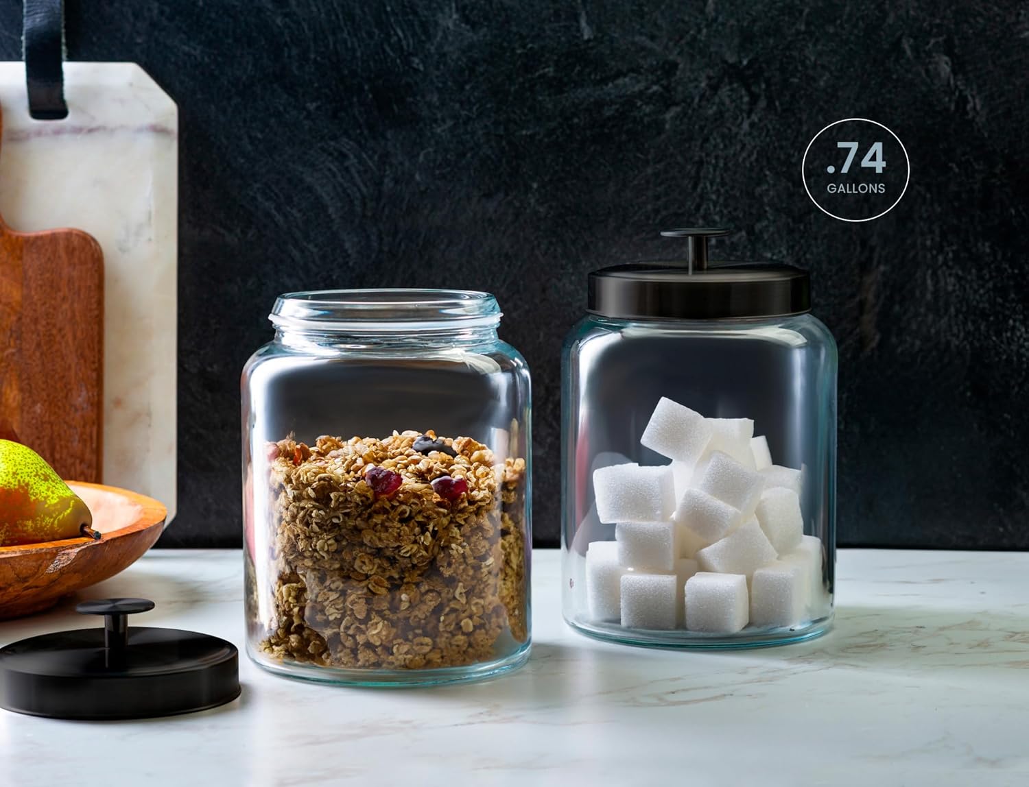 Glass Kitchen Canister Set, Fo - Food Storage Containers 리뷰 및 가격