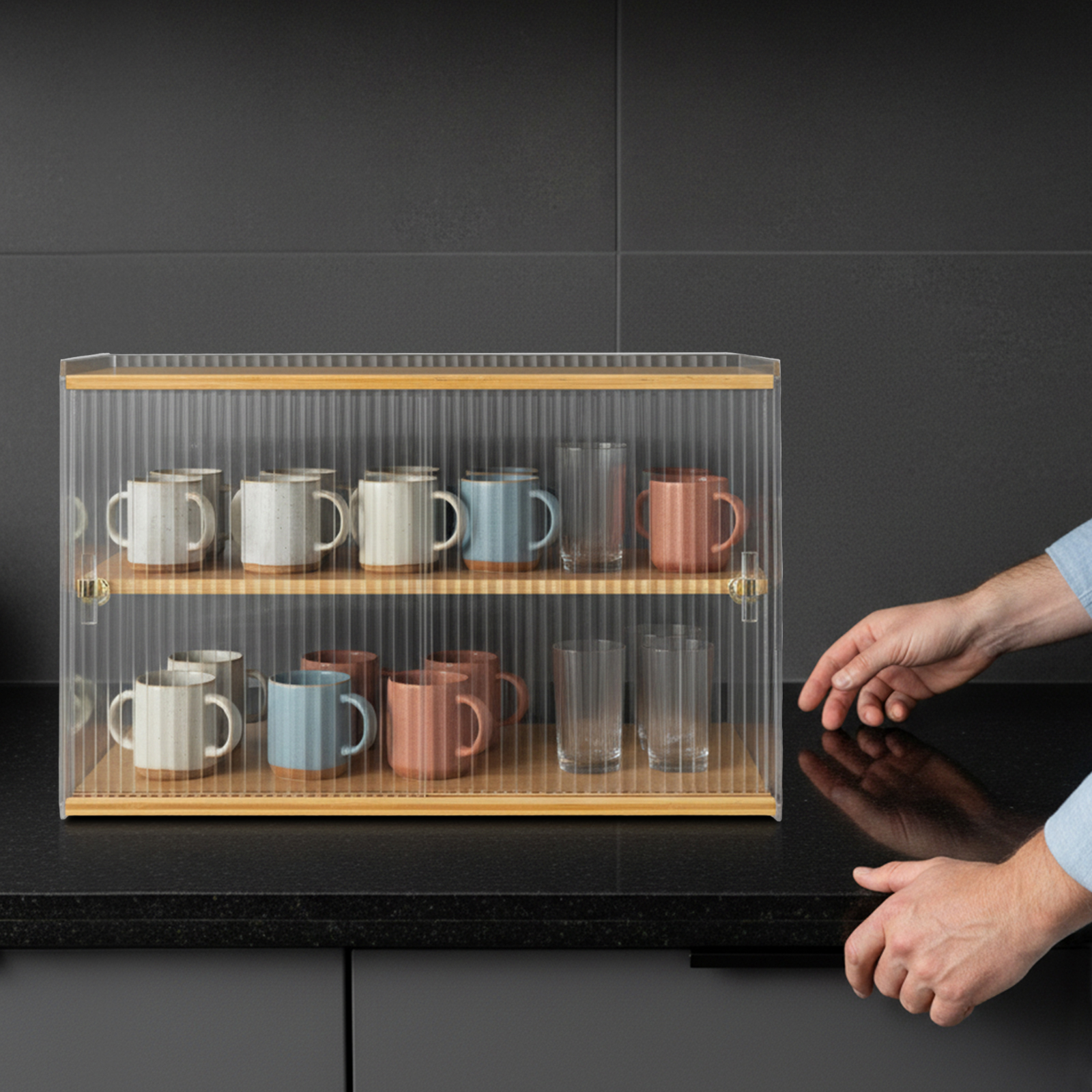 Cup Storage Rack, Bamboo Sideb - Food Storage And 리뷰 및 가격