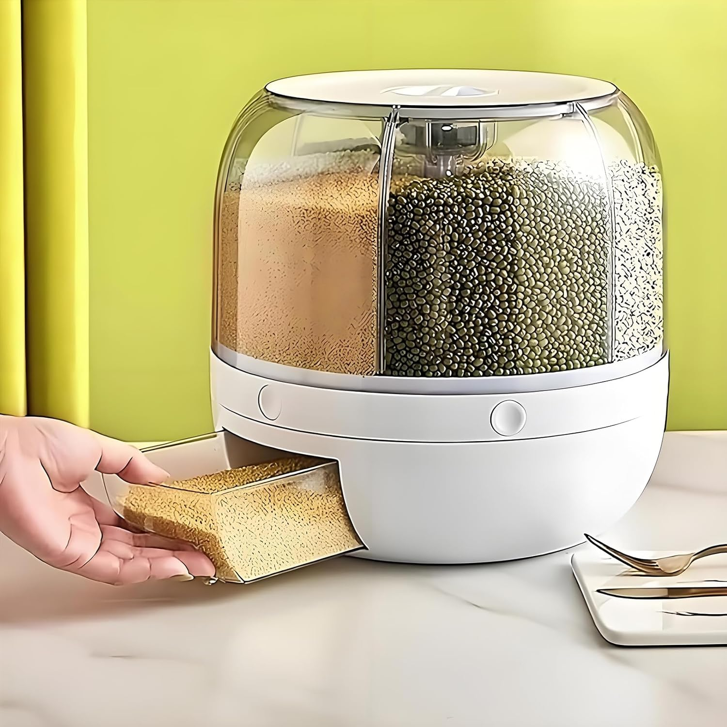Rotating Grain Storage Contain - Food Storage Organization 리뷰 및 가격
