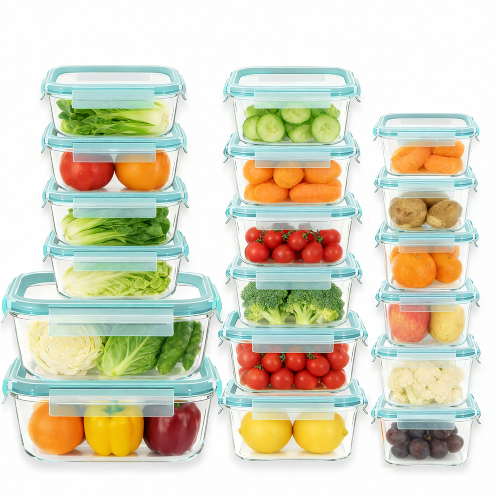 18Pcs Glass Food Storage Conta - Glass Food Storage Xl 리뷰 및 가격