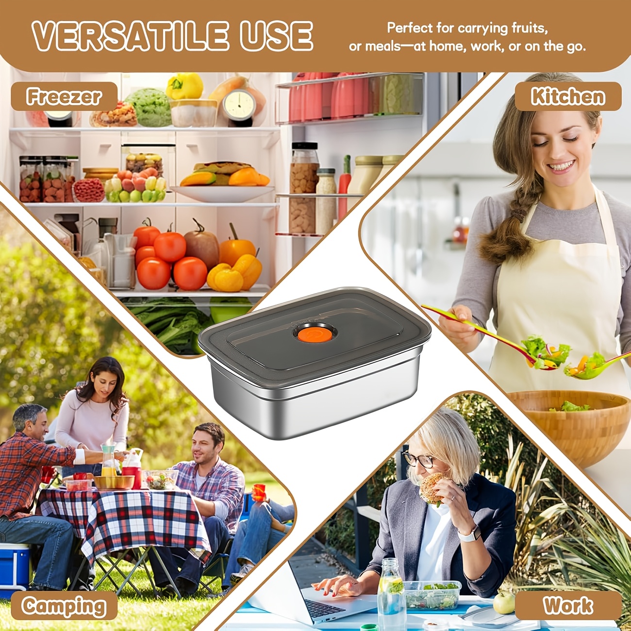 10-Piece Stainless Steel Food  - Food Storage Freezer Containers 리뷰 및 가격
