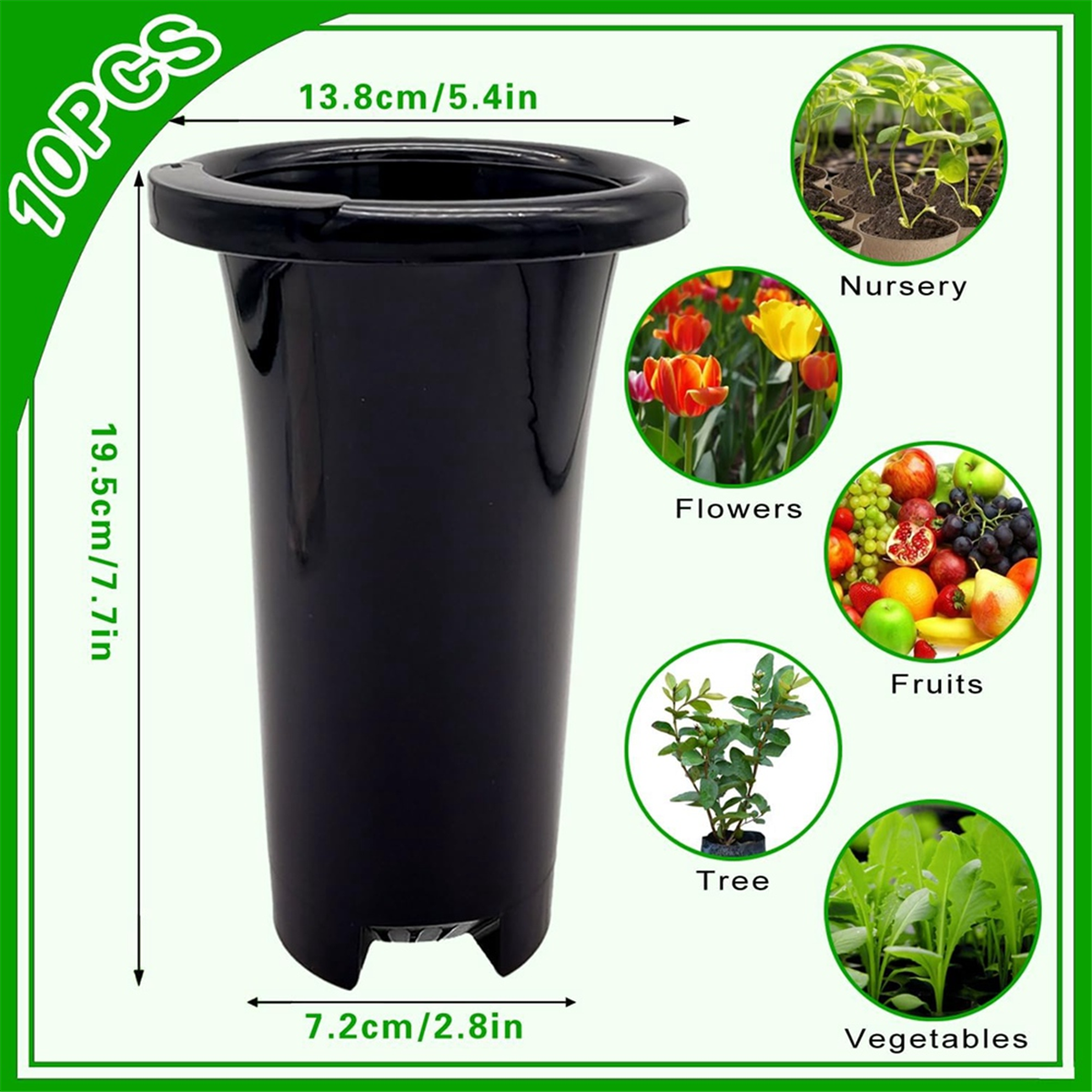 10Pcs Plastic Deep Plant Nurse - Food Storage Plants 리뷰 및 가격