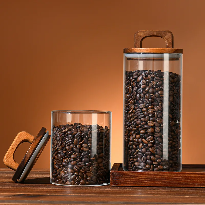 700-2100ml Wood Lid Glass Jar  - Glass Food Storage Xl 리뷰 및 가격
