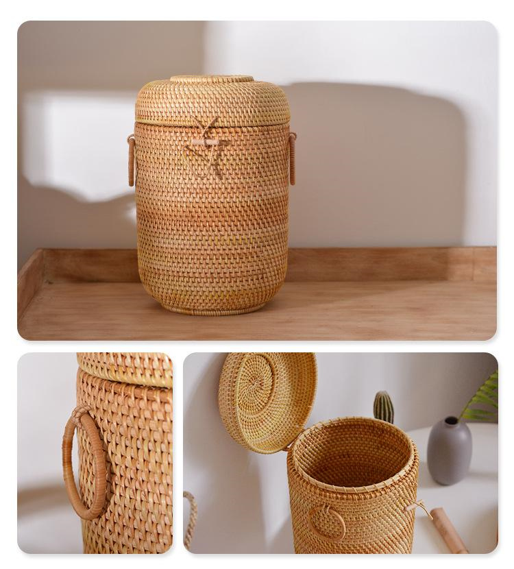 Handwoven Rattan Tea Storage B - Food Storage With Colander 리뷰 및 가격