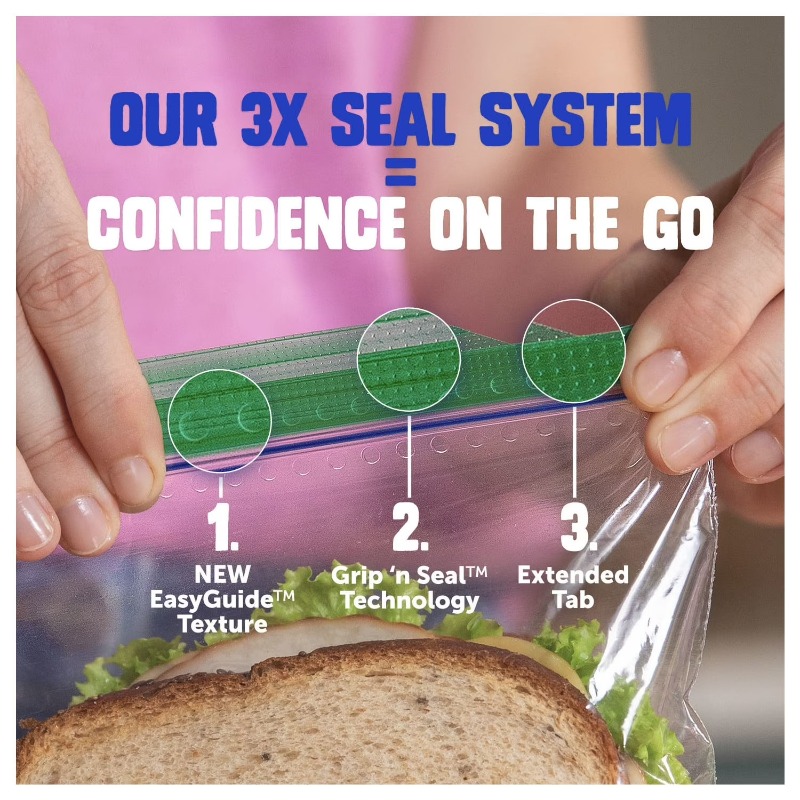 (3 pack) Brand XL Sandwich Bag - Food Storage Brands 리뷰 및 가격