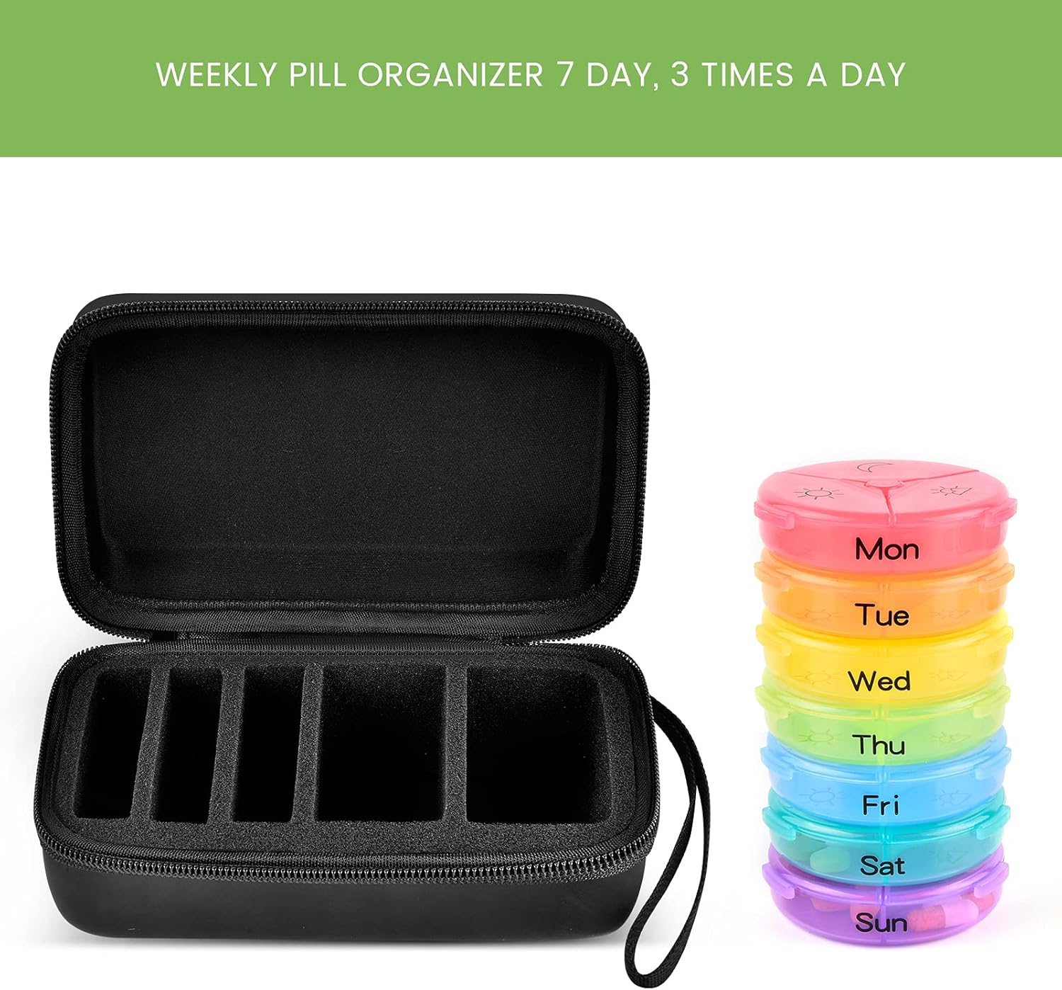 Weekly Pill Organizer 3 Times  - Food Storage Vault 리뷰 및 가격