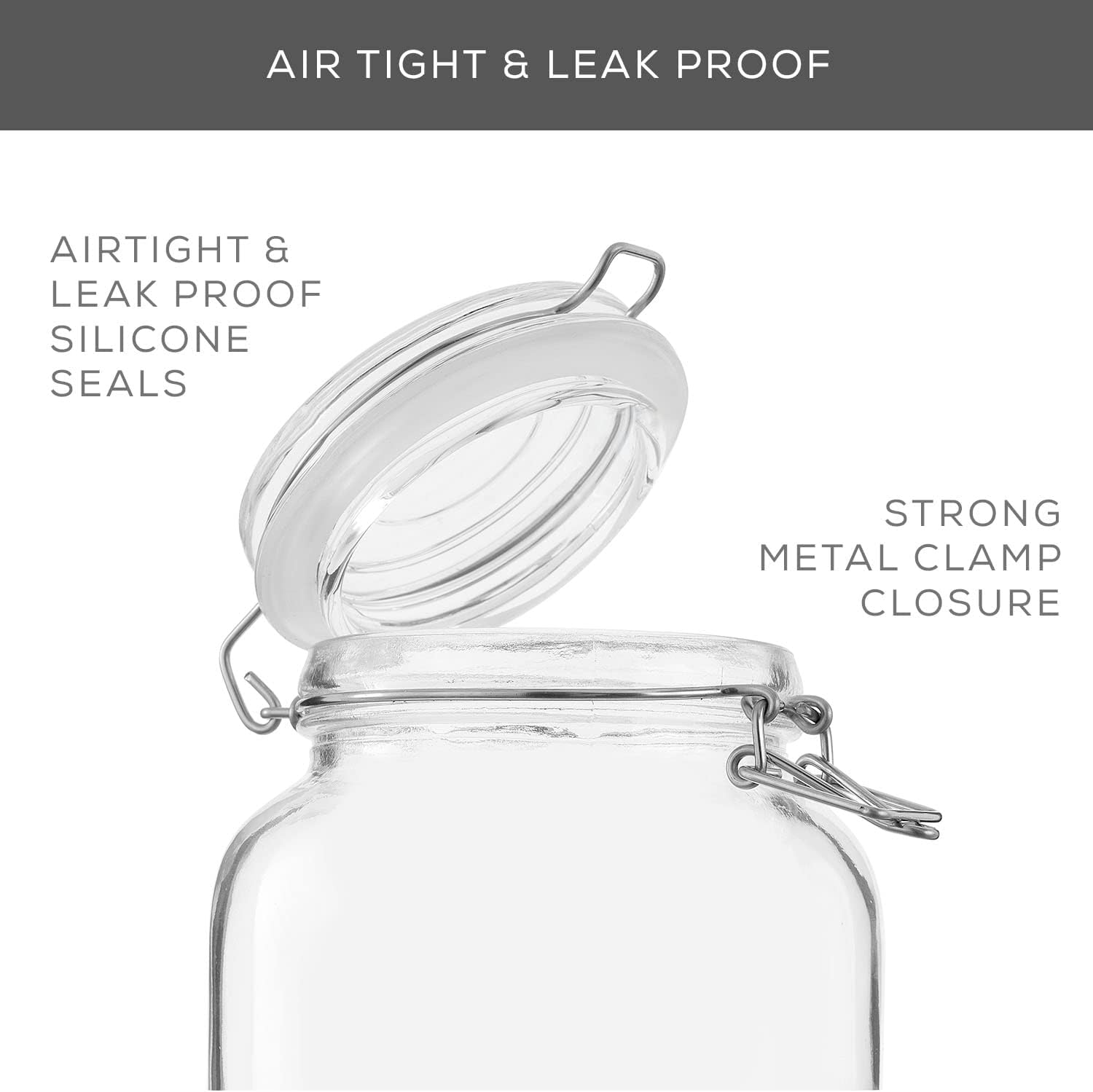 Airtight Glass Jars with Lids  - Food Storage Containers 리뷰 및 가격