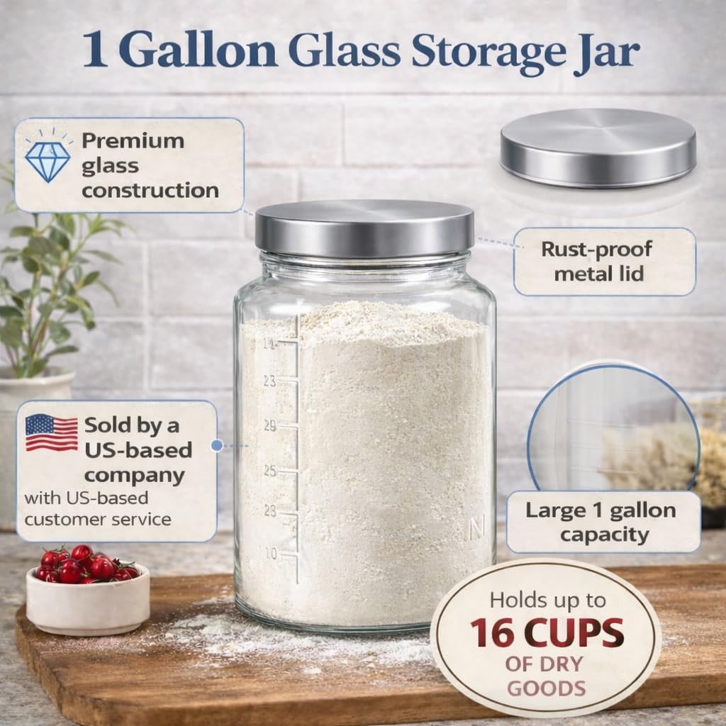 Extra Large    Jar - 1 Gallon  - Food Storage Containers 리뷰 및 가격