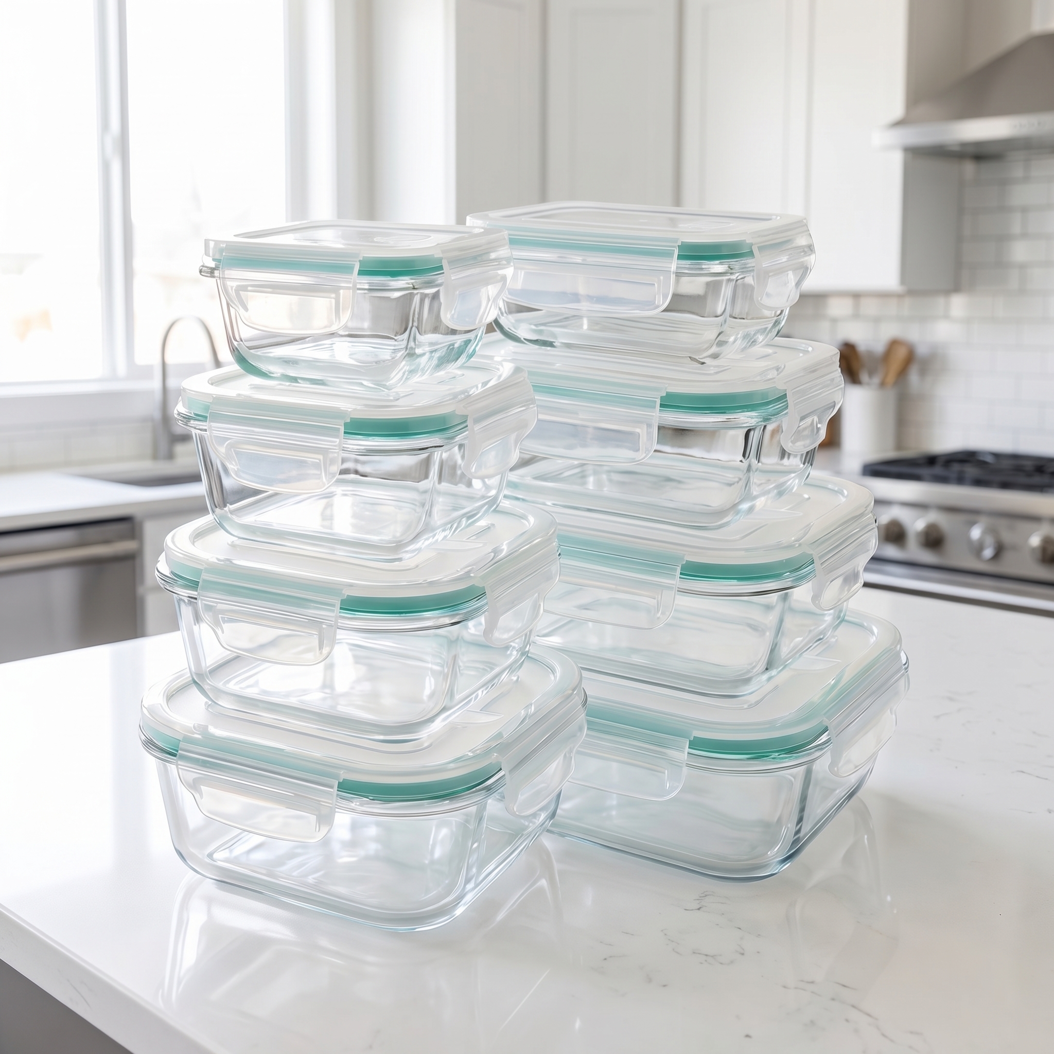 A set of 8 food storage contai - Food Storage For Refrigerator 리뷰 및 가격
