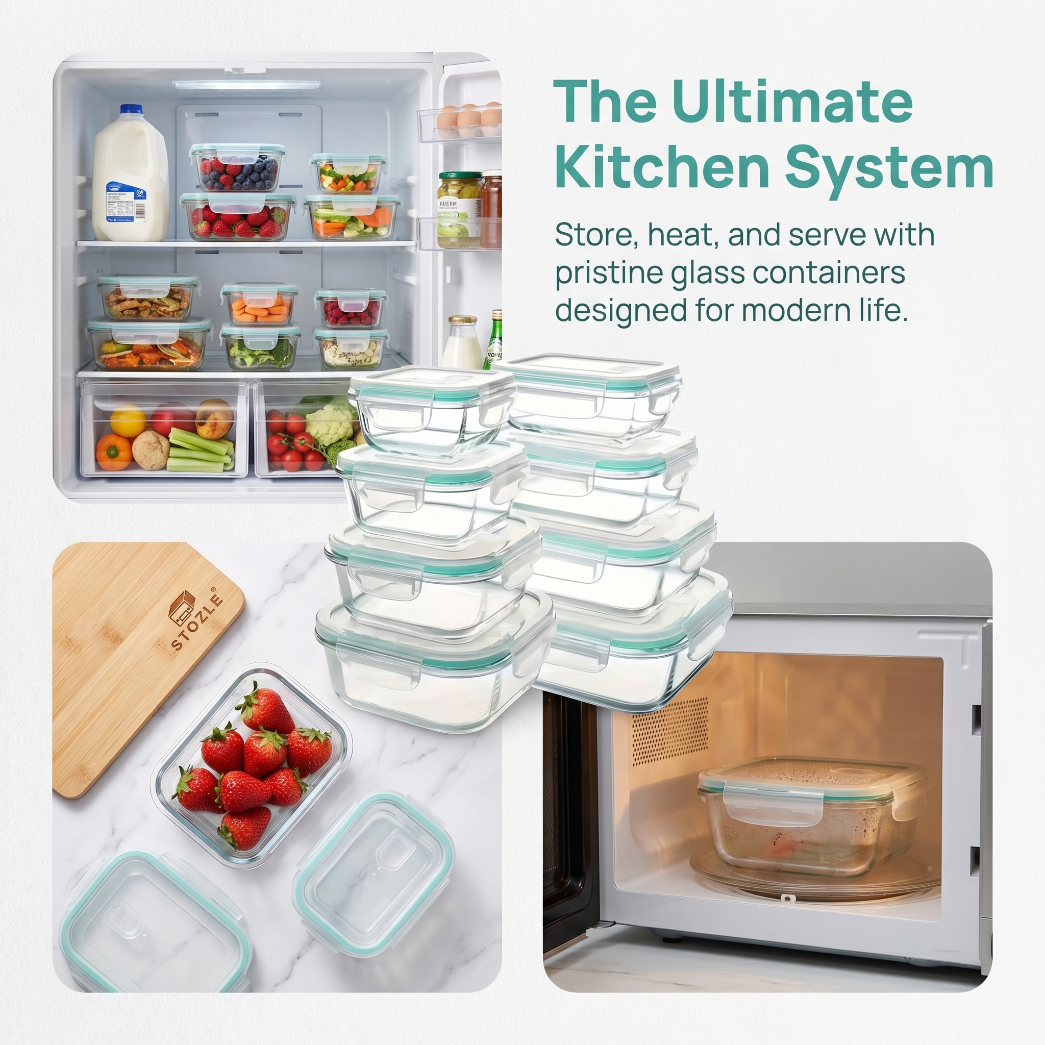 A set of 8 food storage contai - Food Storage For Refrigerator 리뷰 및 가격