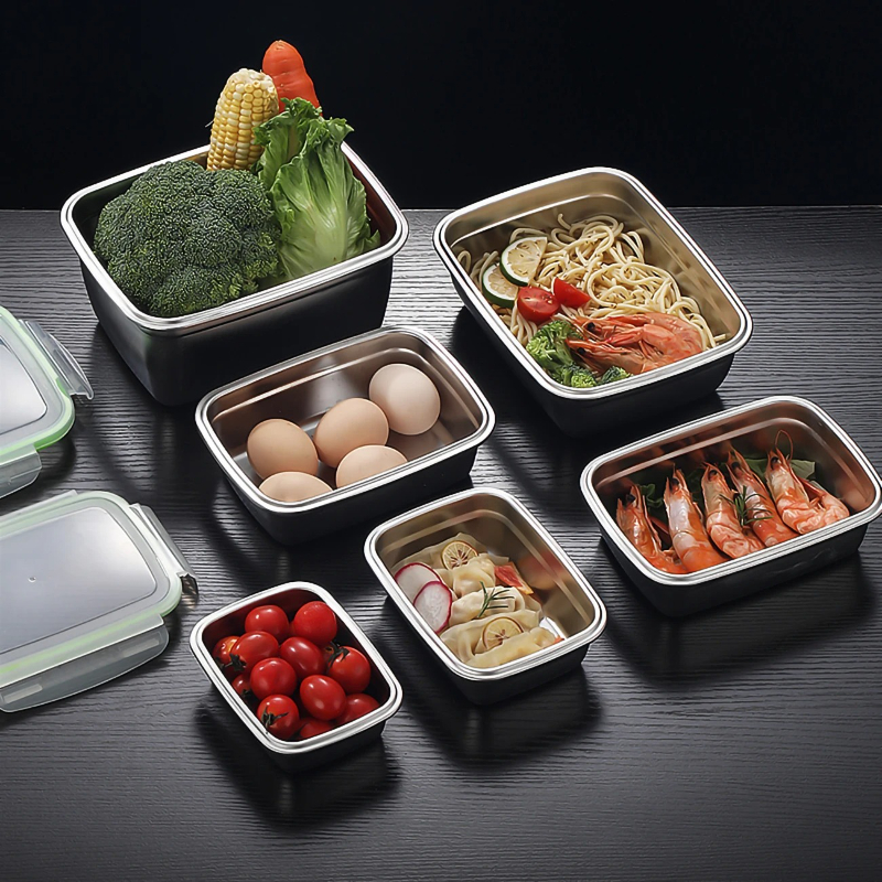 304 Stainless Steel Lunch Box  - Food Storage With Colander 리뷰 및 가격