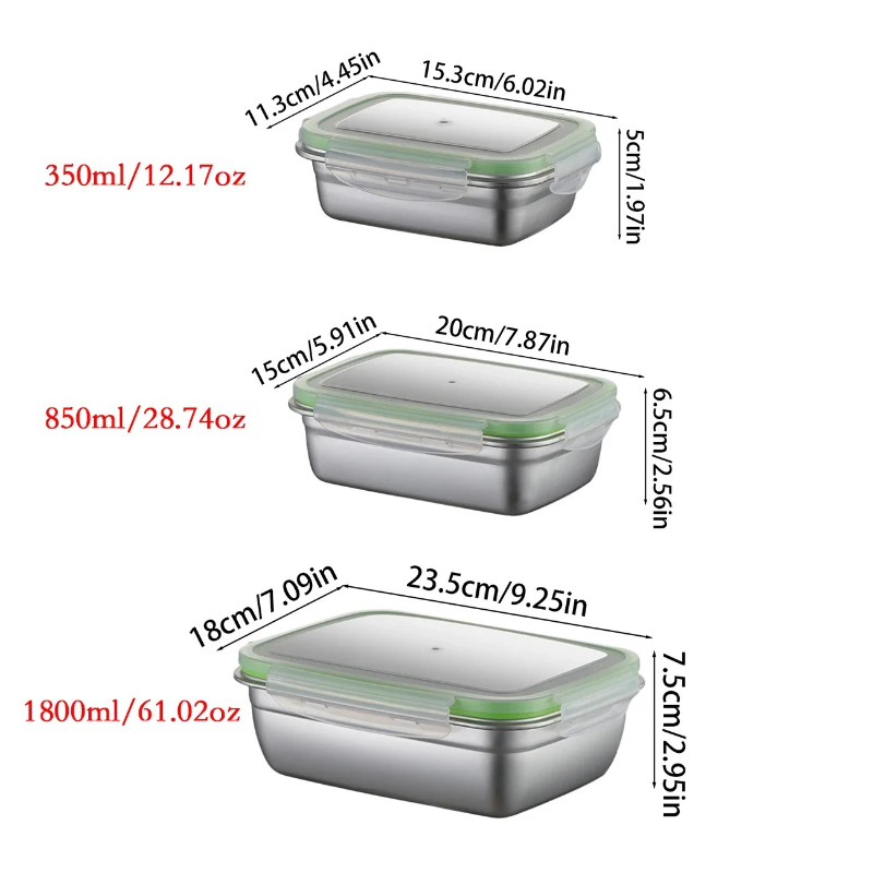 304 Stainless Steel Lunch Box  - Food Storage With Colander 리뷰 및 가격