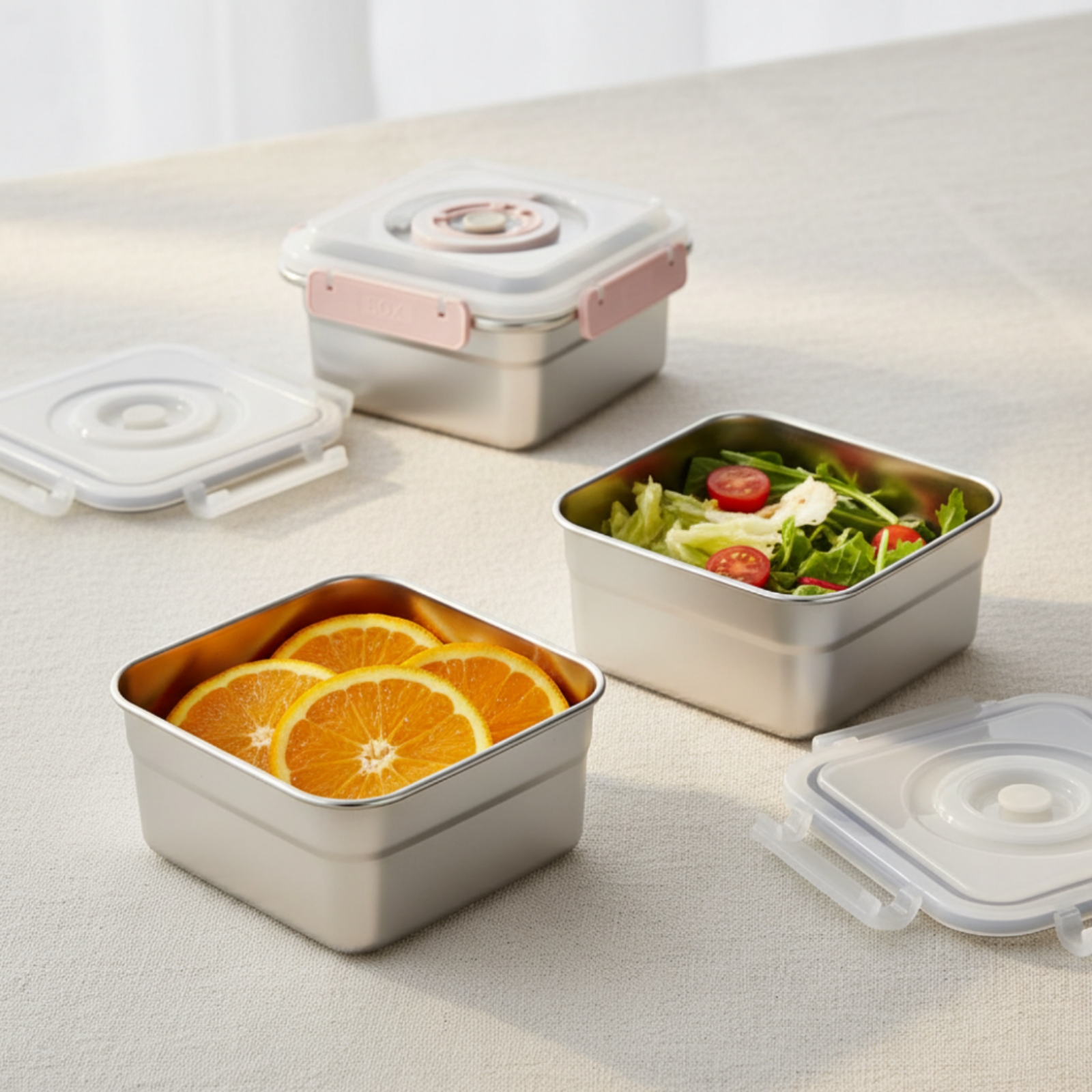 3 Pieces Stainless Steel Food  - Food Storage Freezer 리뷰 및 가격