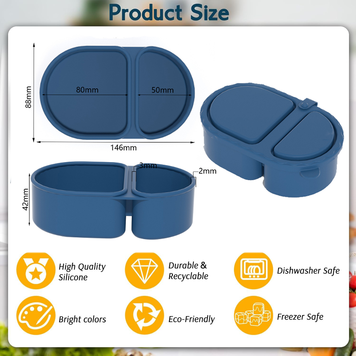 Silicone lunch box microwave h - Food Storage Vault 리뷰 및 가격