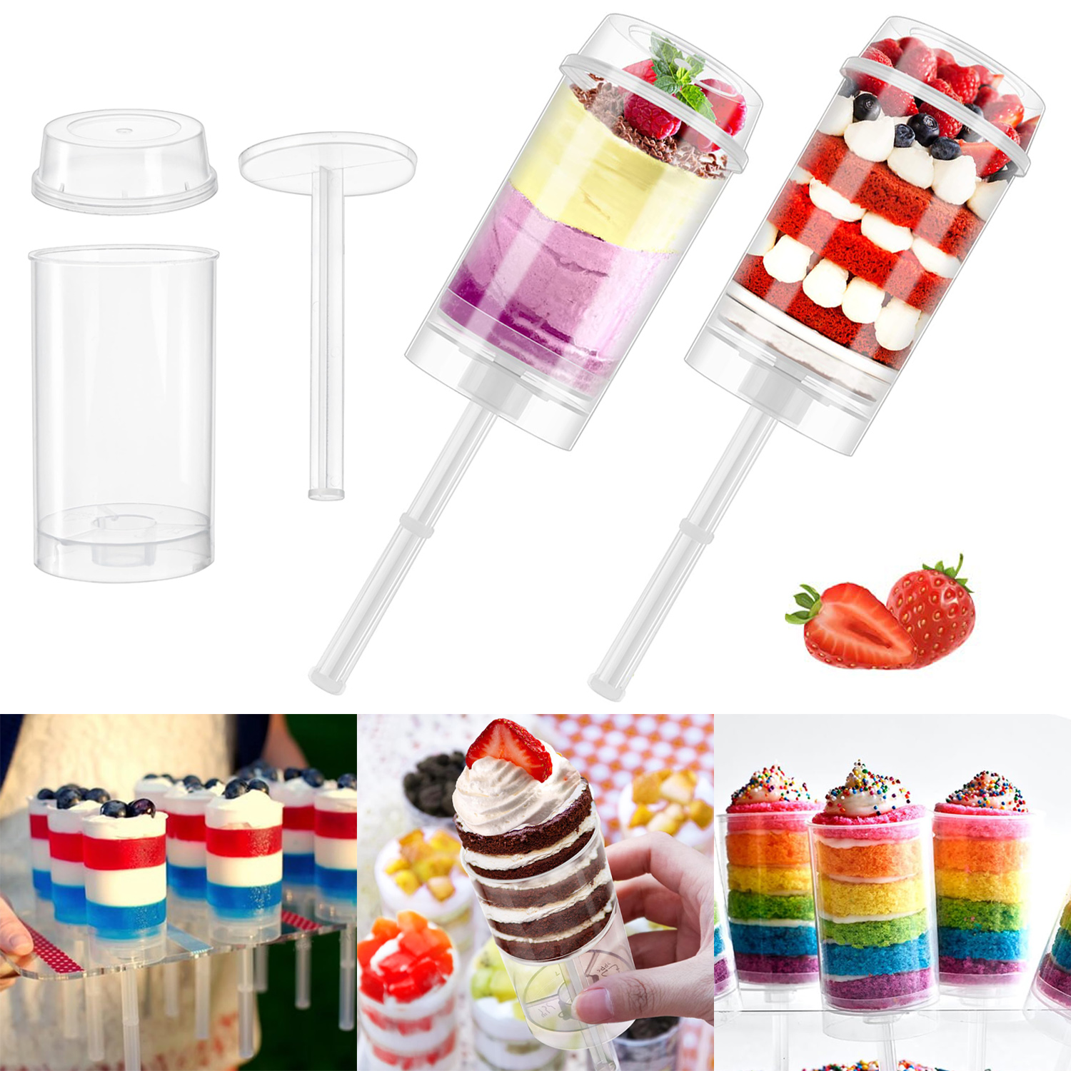 Cake Push Pop Containers with  - Portion Control Container 리뷰 및 가격
