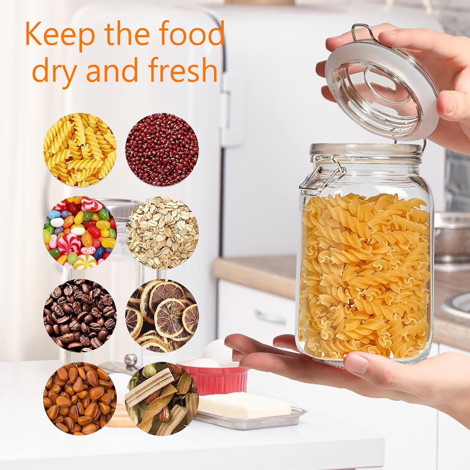 Clear Food Storage Jars 50oz S - Food Storage Organization 리뷰 및 가격