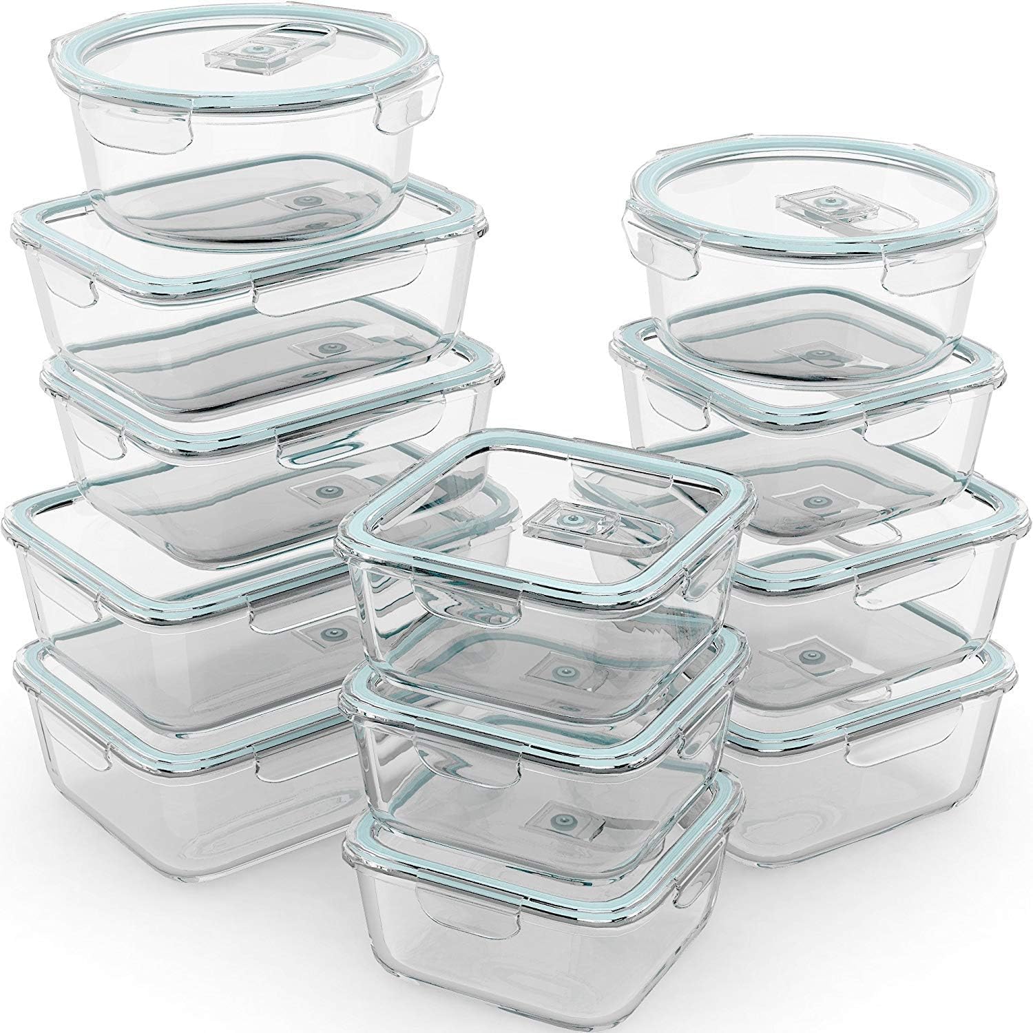 24 Pc Airtight Glass Food Stor - Food Storage Freezer 리뷰 및 가격