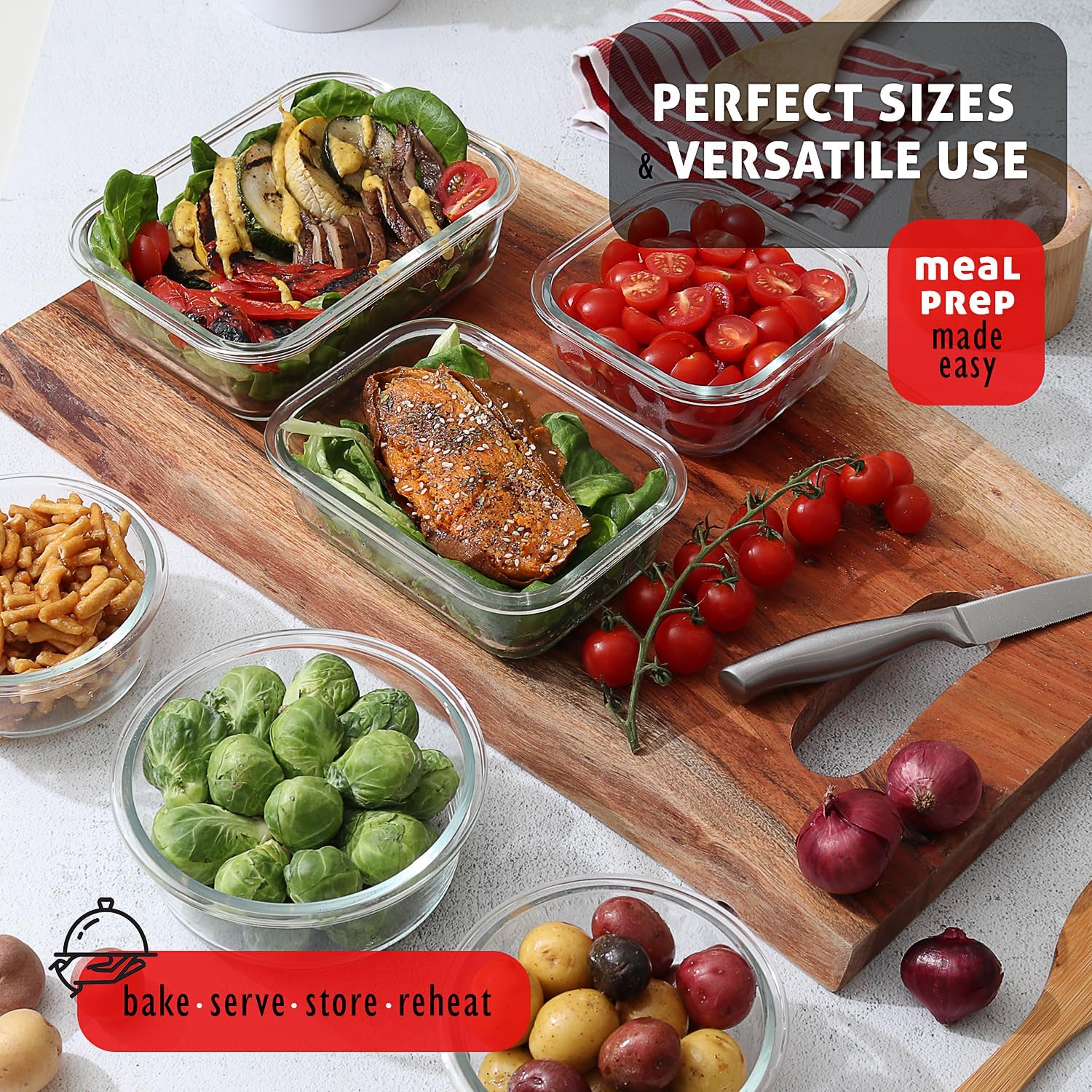 48-Piece Glass Food Storage Co - Food Storage Containers 리뷰 및 가격