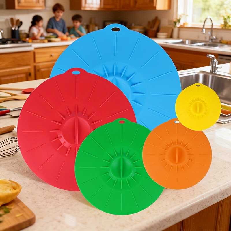 5-Piece Silicone Lids, Heat-Re - Food Storage With Colander 리뷰 및 가격