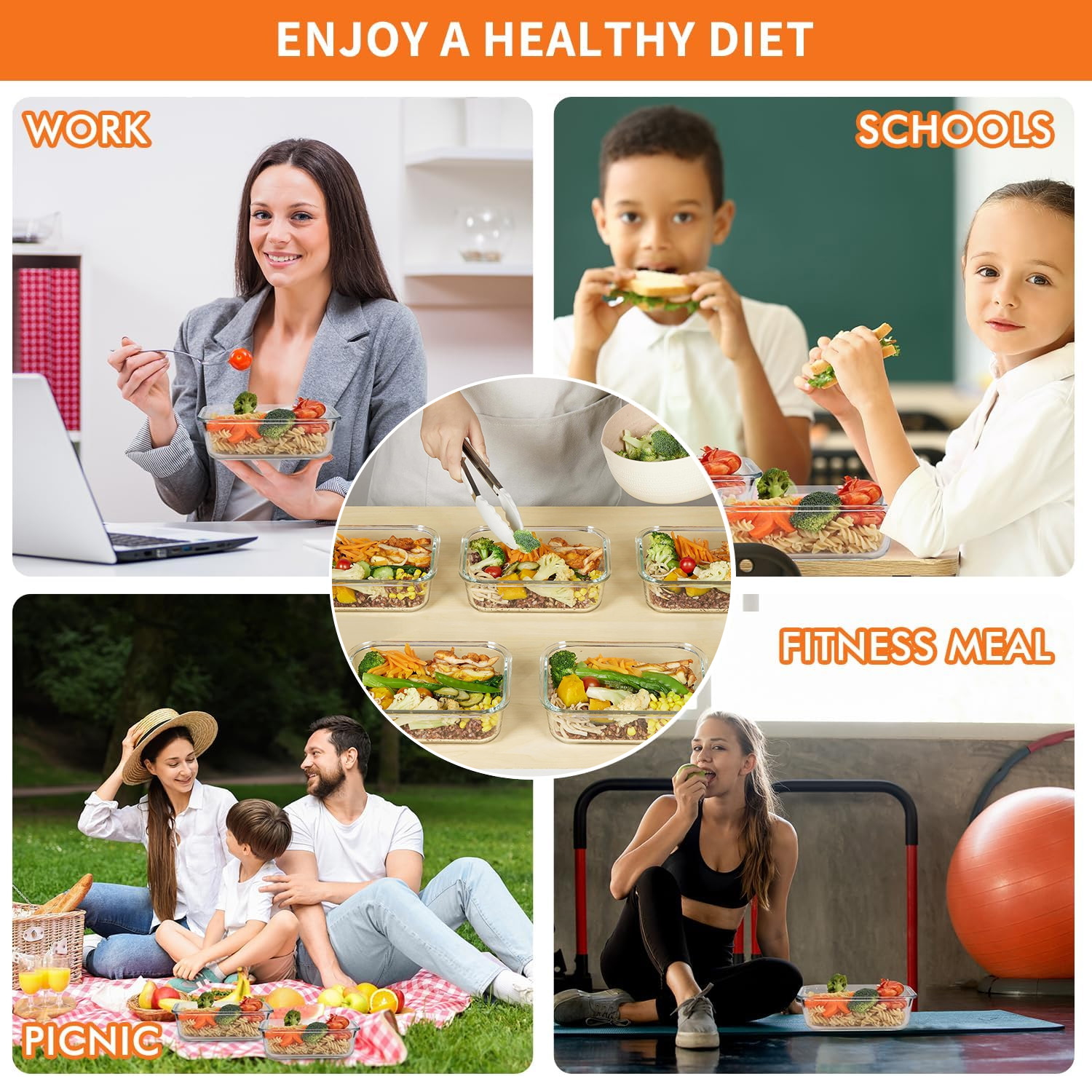 8-Pack Airtight Glass Food Sto - Food Storage Freezer 리뷰 및 가격