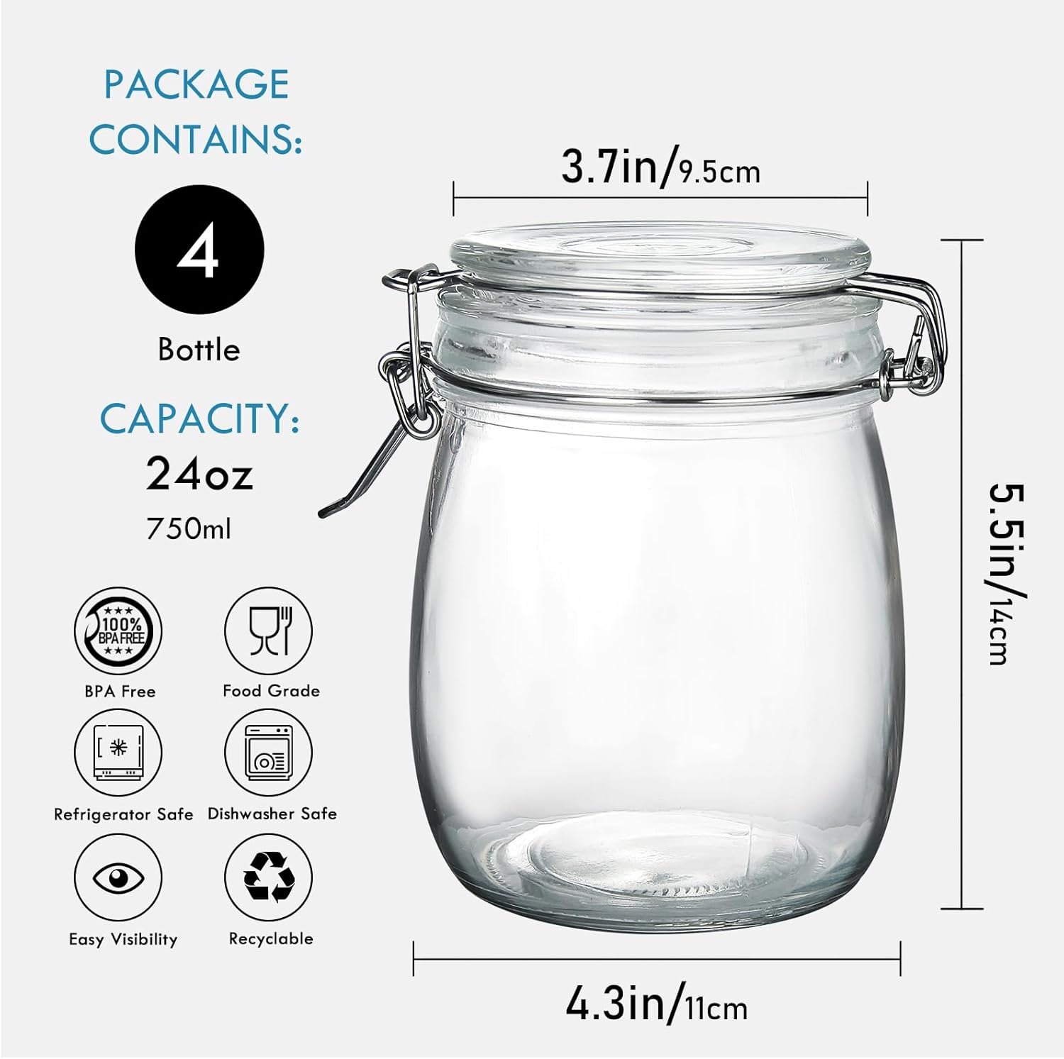 24oz Food Storage Canister Gla - Food Storage Containers 리뷰 및 가격