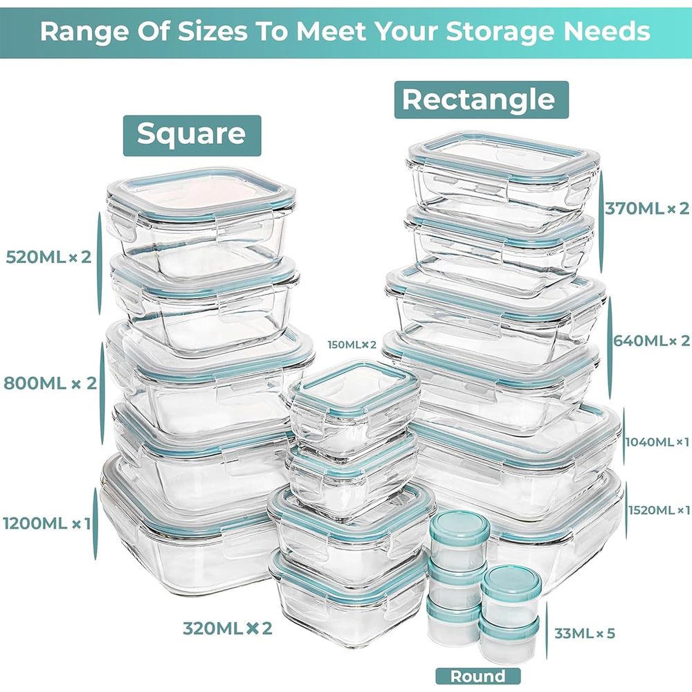Pc Set Glass Food Storage Cont - Food Storage Containers Plastic Box 리뷰 및 가격