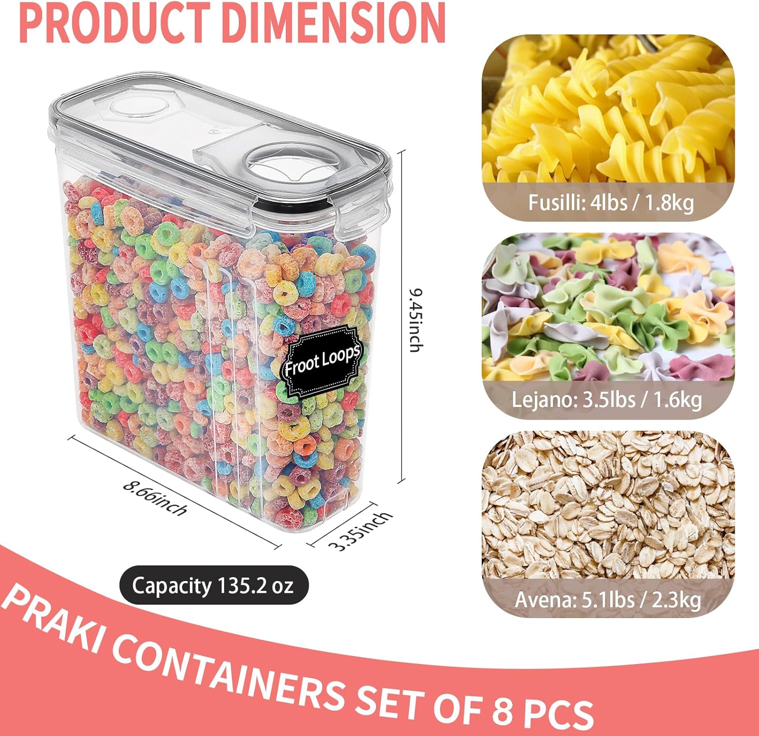 8-Piece Airtight Food Storage  - Food Storage Organization 리뷰 및 가격