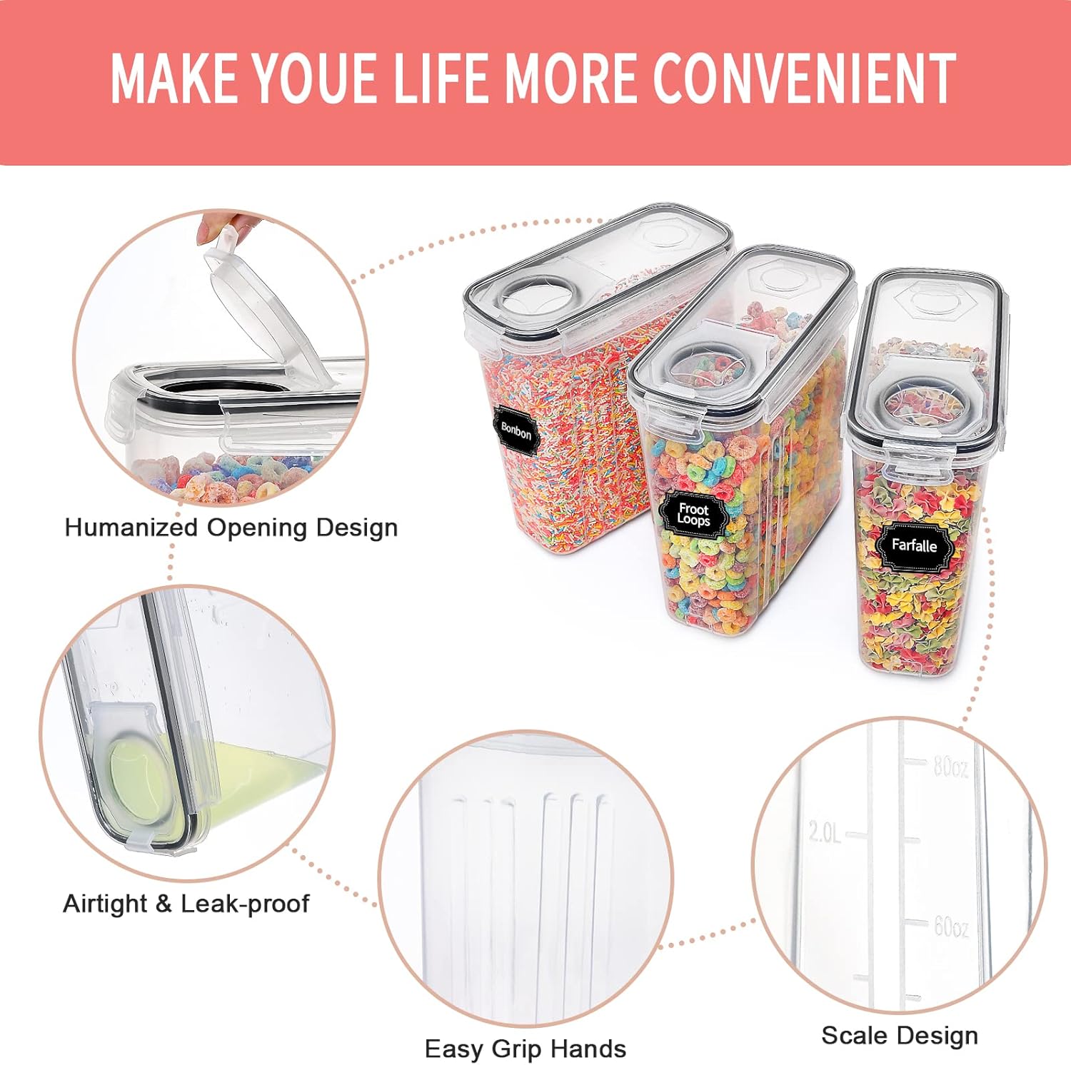 8-Piece Airtight Food Storage  - Food Storage Organization 리뷰 및 가격