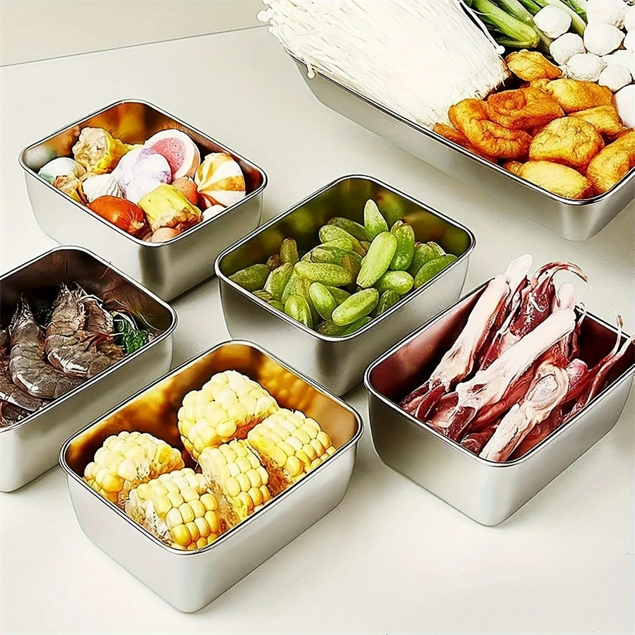 1/3/5pcs Stainless Steel Food  - Food Storage With Colander 리뷰 및 가격