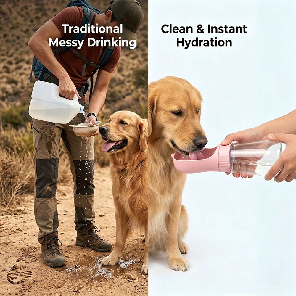 2 in 1 Dog Water Bottle Portab - Portion Control Container 리뷰 및 가격