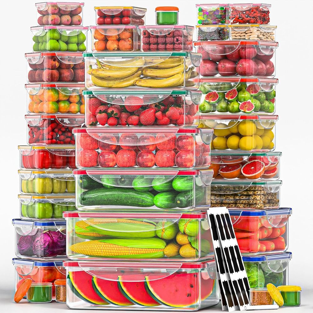 70 Pcs Large Food Storage Cont - Food Storage Containers Plastic Box 리뷰 및 가격