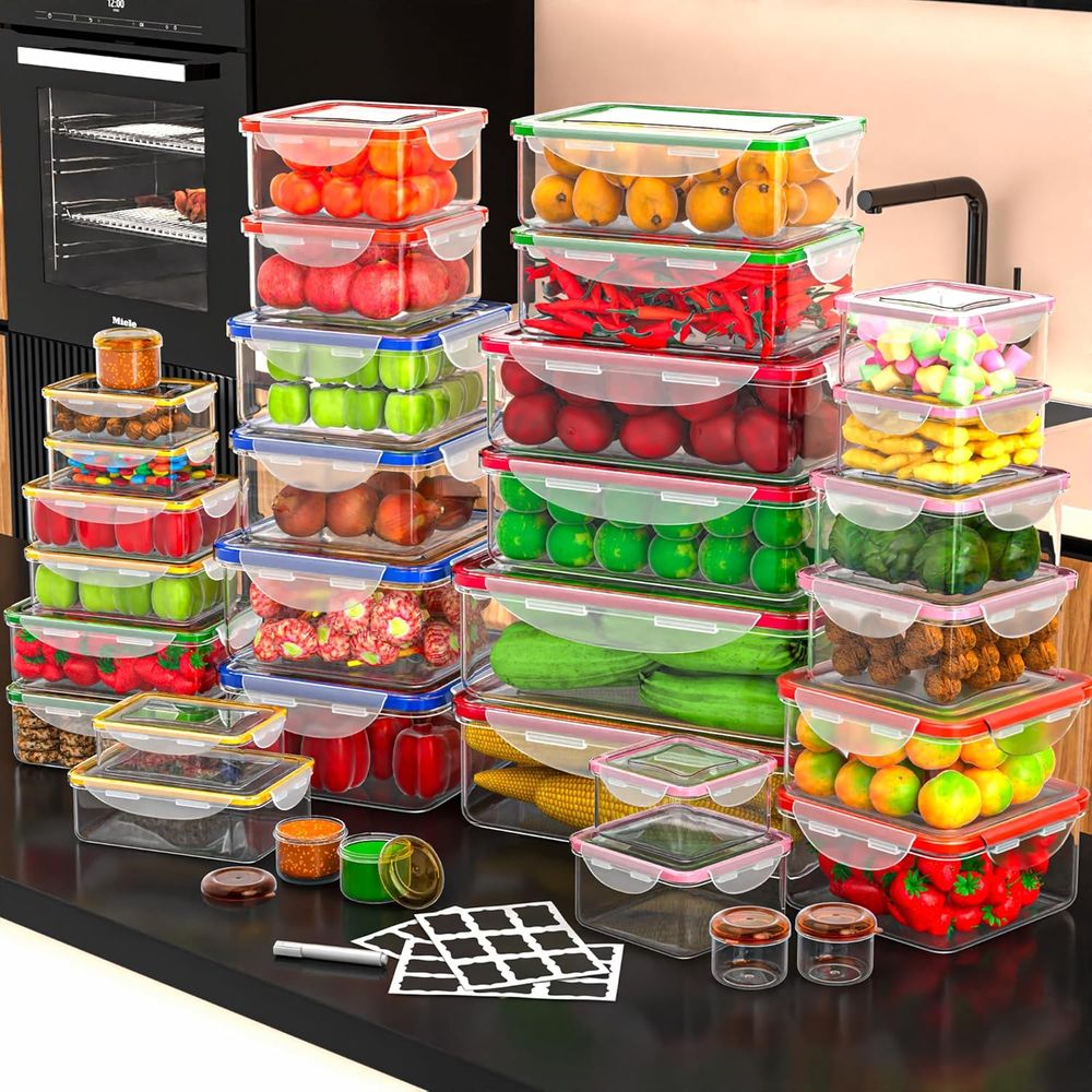 70 Pcs Large Food Storage Cont - Food Storage Containers Plastic Box 리뷰 및 가격