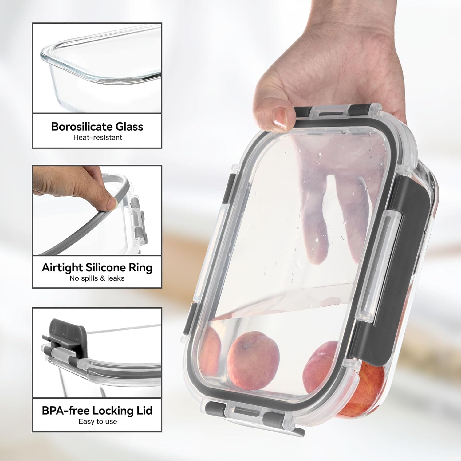 Glass Food Storage Containers, - Food Storage Containers Plastic Box 리뷰 및 가격