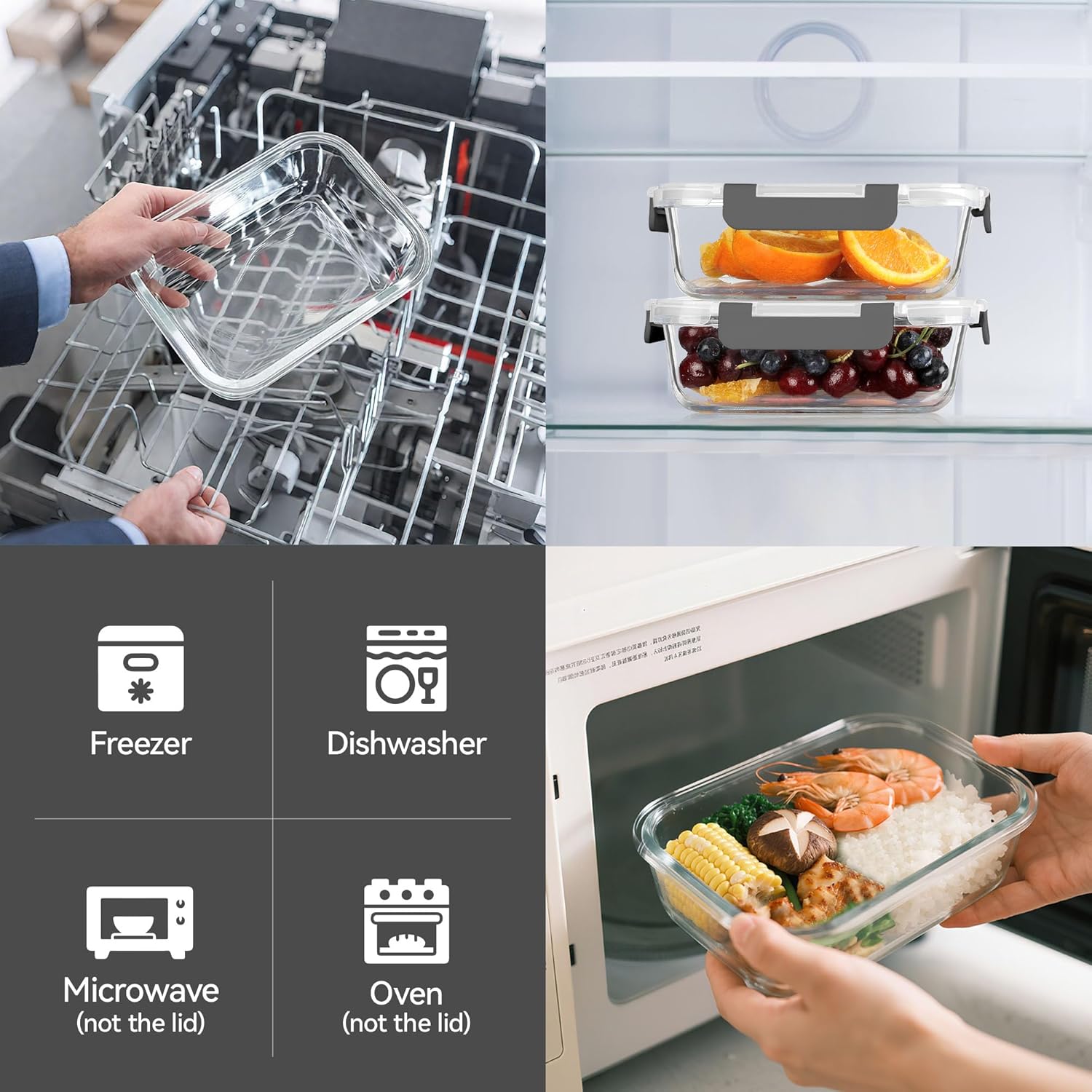 Glass Food Storage Containers, - Food Storage Containers Plastic Box 리뷰 및 가격